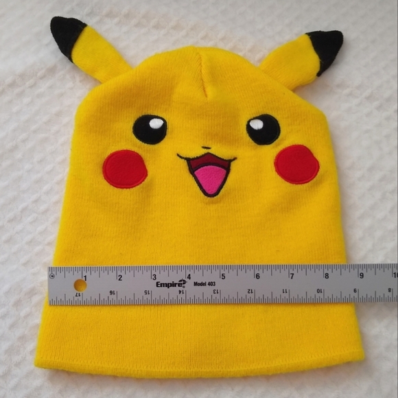 Pokemon Pikachu Yellow Knit Hat Beanie By Game Freak 2017 OSFM - Picture 7 of 8